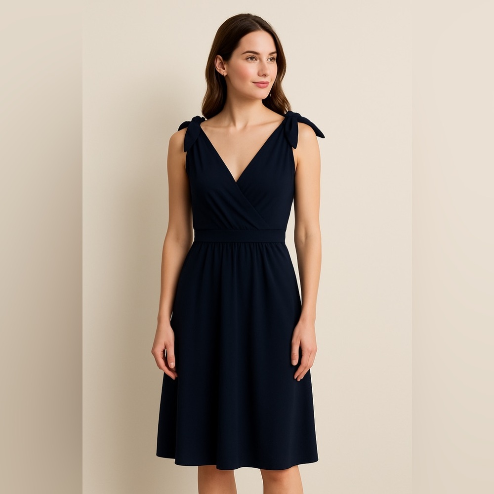 • Reformation • Women’s V Neck Knee Length Dress
Black Small